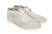SUITSUPPLY Men Casual Shoes EU43 Beige Leather Suede Chukka High-Top Lace Up