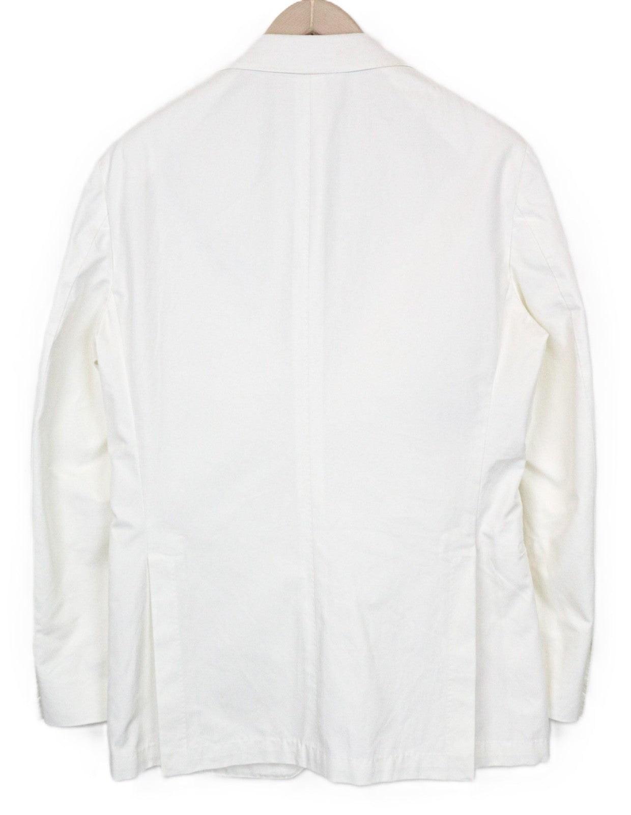 SUITSUPPLY Havana Jetted Men Suit UK38R White 2-Piece Slim Pure Cotton Twill