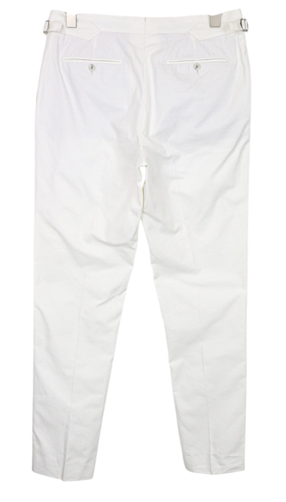SUITSUPPLY Havana Jetted Men Suit UK38R White 2-Piece Slim Pure Cotton Twill