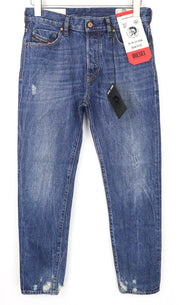 DIESEL Mharky 080AG Men Jeans W29/L32 Distressed Blue Slim Skinny Non-Stretch