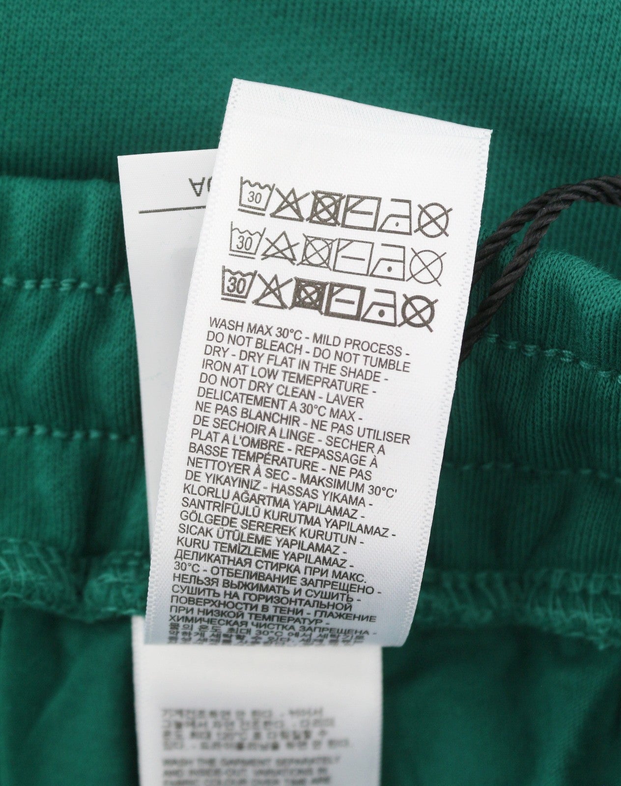 DIESEL P-Tary New D Logo Men Trousers L Green Drawstring Waist Sweatpants