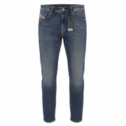 DIESEL Thommer-R RE062 Men Jeans W33/L32 Blue Whiskers Faded Slim Fit RRP175