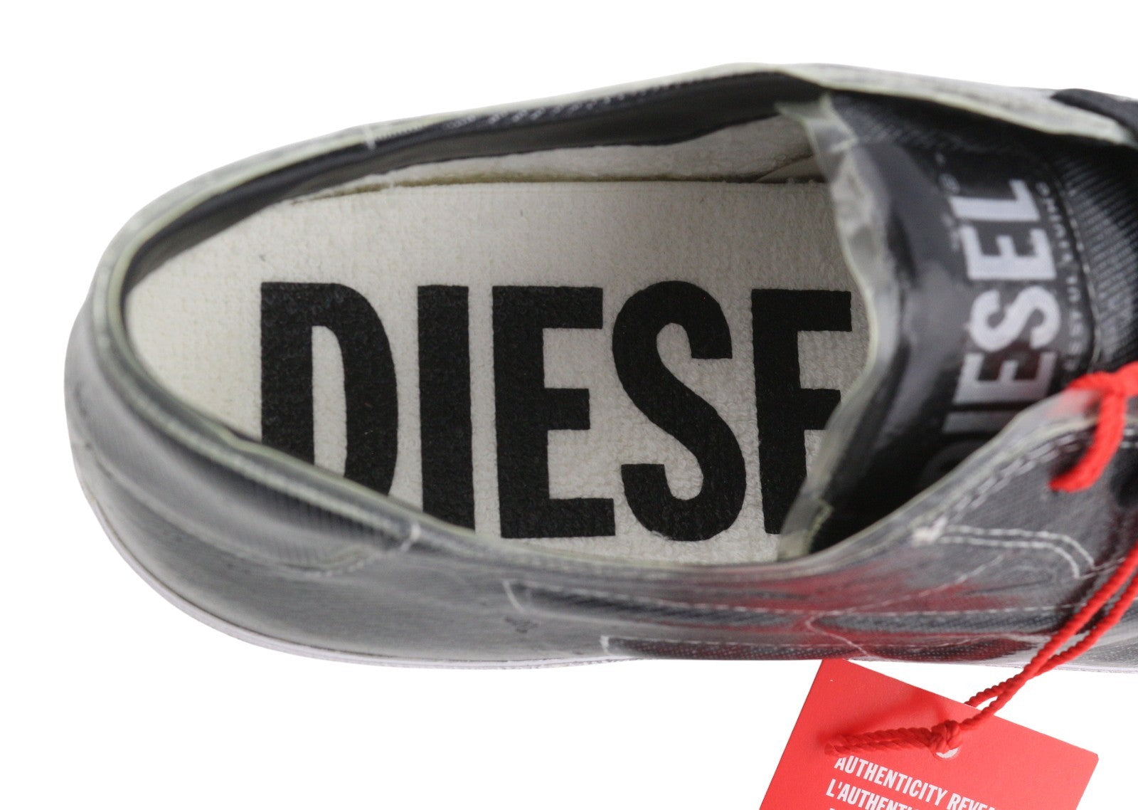 DIESEL S-Leroji Low Men Sneakers EU45 Black Canvas With TPU Overlay RRP270