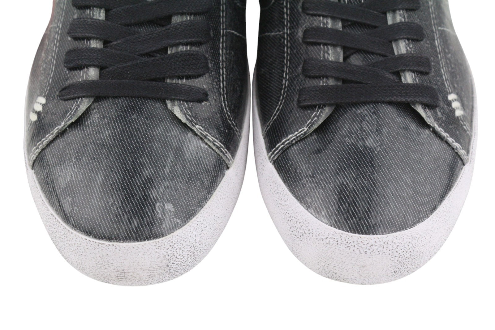 DIESEL S-Leroji Low Men Sneakers EU45 Black Canvas With TPU Overlay RRP270