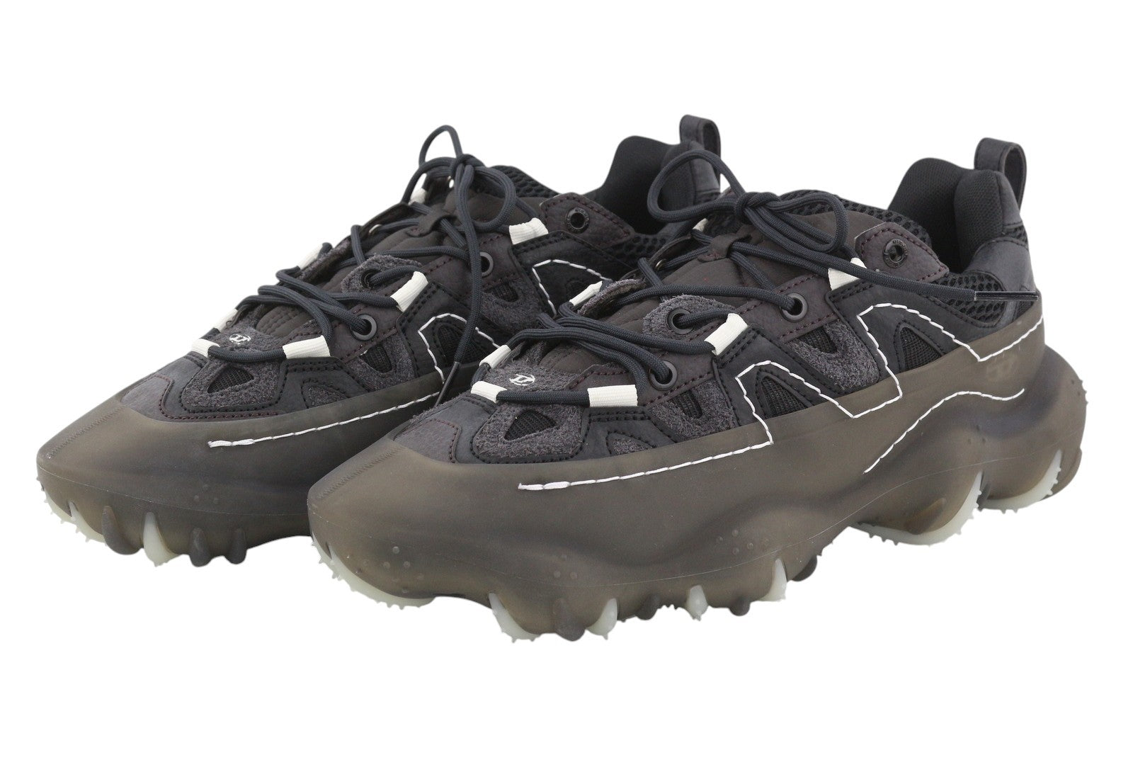 DIESEL S-Prototype P1 Men Sneakers EU43 Black Leather Details Low Top RRP350