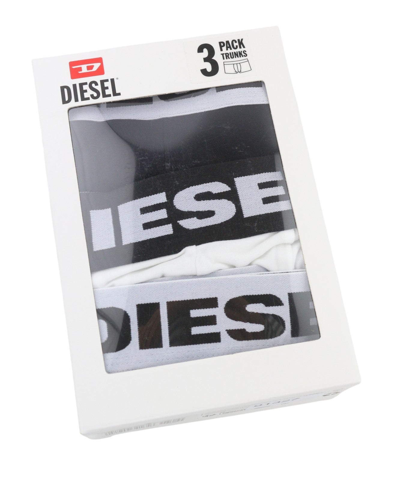 DIESEL Umbx-Shawnthreepack-Out Men Underwear M Black & White Boxers 3PC
