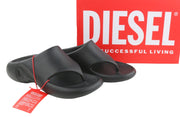 DIESEL Sa-Maui X Men Sandals EU44 Black Rubber Mule Flip-Flop Unisex RRP150