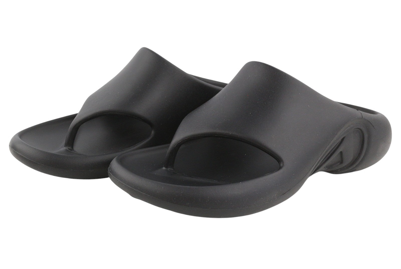 DIESEL Sa-Maui X Men Sandals EU44 Black Rubber Mule Flip-Flop Unisex RRP150
