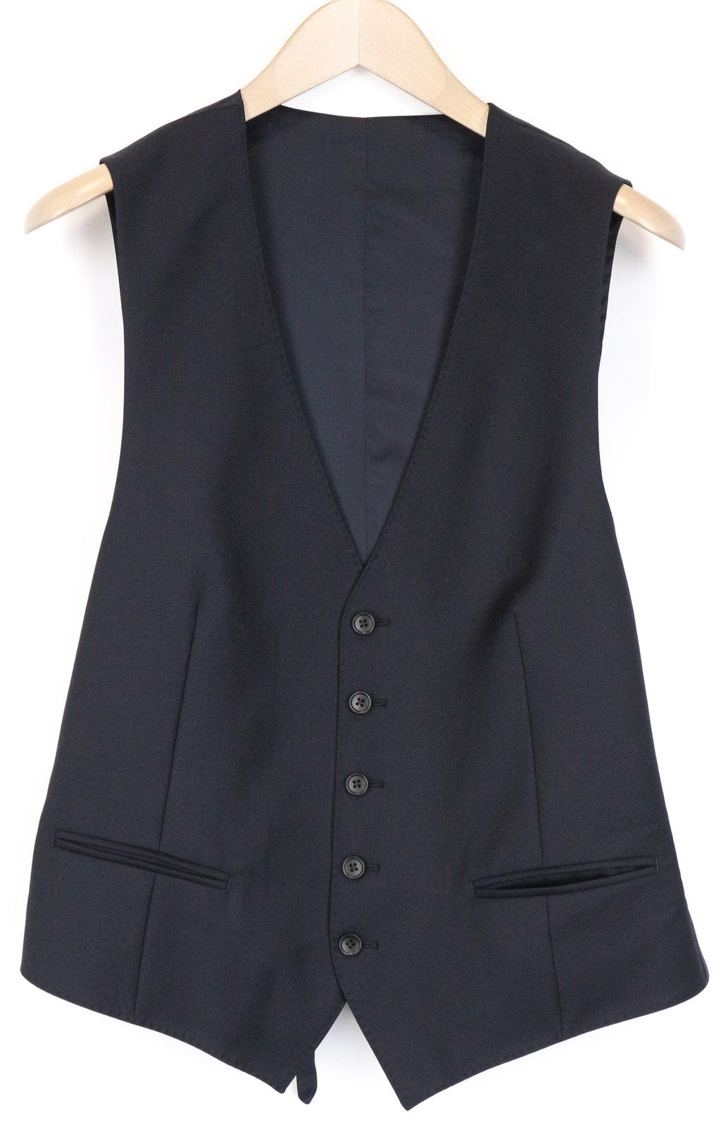 SUITSUPPLY Ferrara Men's Waistcoat UK40R Pure Wool Navy Blue Slim Fit Vest