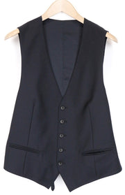 SUITSUPPLY Ferrara Men's Waistcoat UK40R Pure Wool Navy Blue Slim Fit Vest