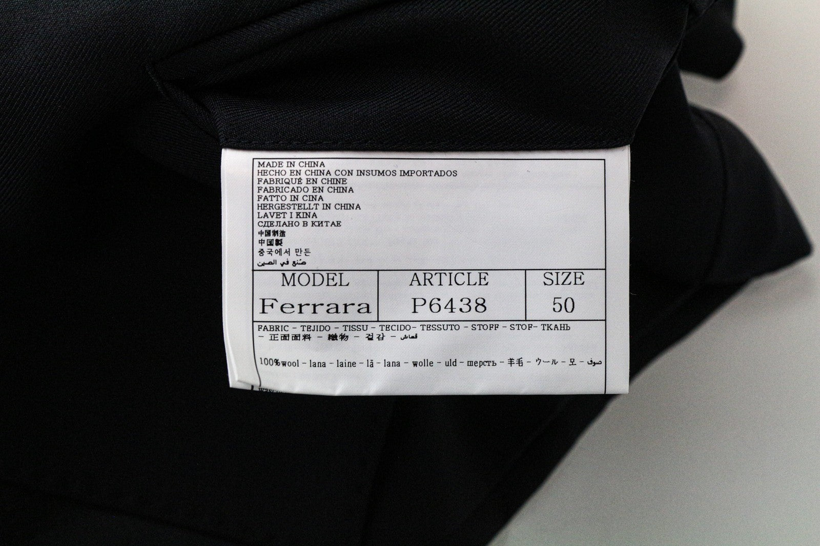 SUITSUPPLY Ferrara Men's Waistcoat UK40R Pure Wool Navy Blue Slim Fit Vest