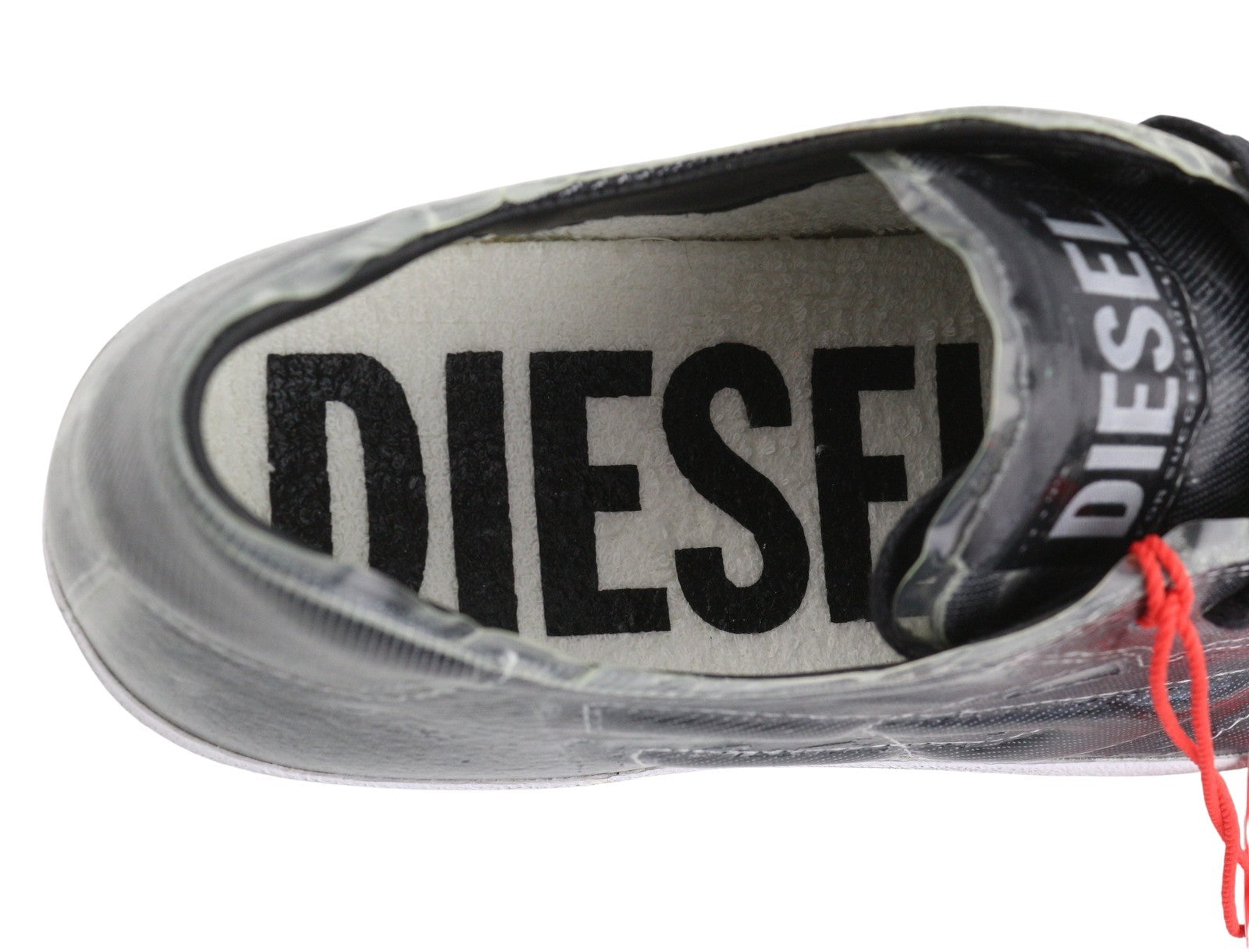 DIESEL S-Leroji Low Men Sneakers EU43 Black Canvas With TPU Overlay RRP270