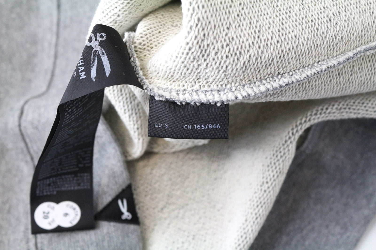 DENHAM Blue City Women's Pullover S Grey Cotton Long Sleeve Sweatshirt