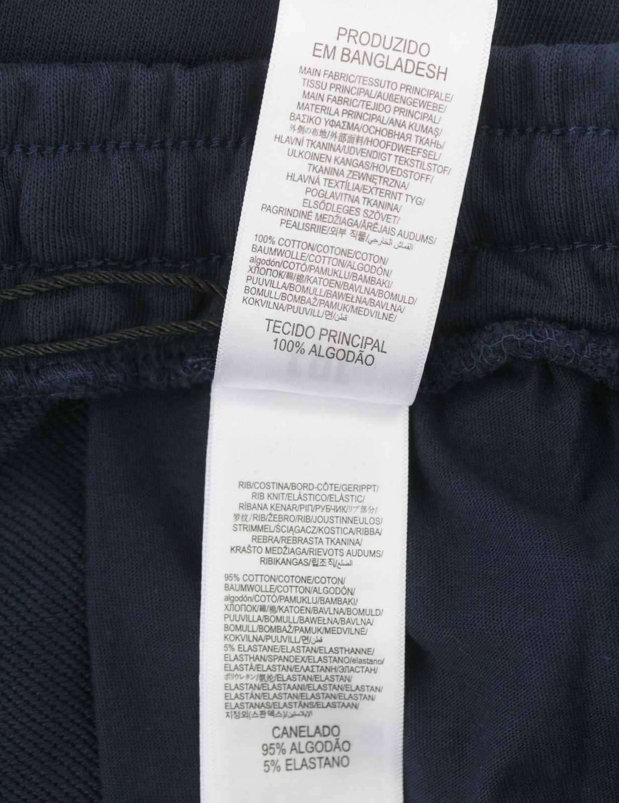 DIESEL P-Tary New D Logo Men Trousers L Dark Blue Drawstring Waist Sweatpants