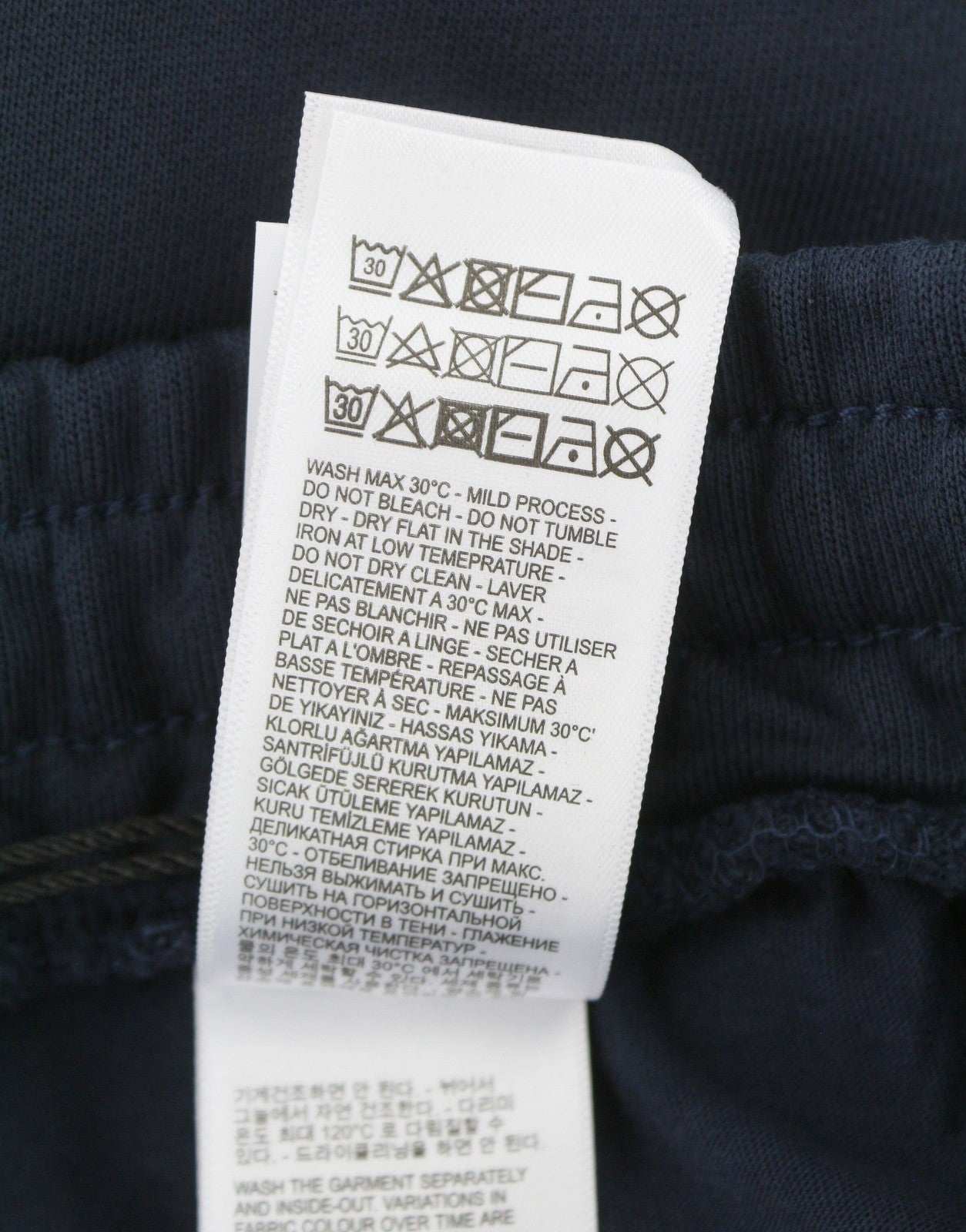 DIESEL P-Tary New D Logo Men Trousers L Dark Blue Drawstring Waist Sweatpants