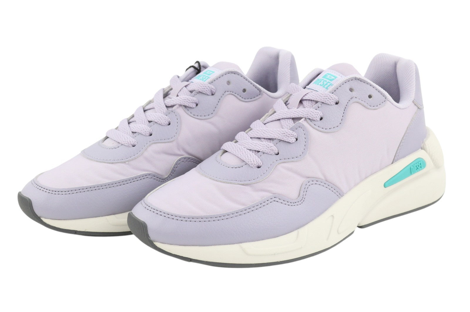DIESEL S-Serendipity Light Women Sneakers EU37 Purple Almond Toe Low RRP150