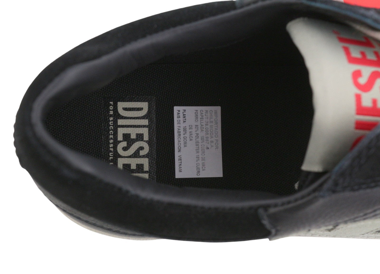DIESEL S-Leroji Low Men Sneakers EU43 Black Leather Low Top Lace Up RRP225
