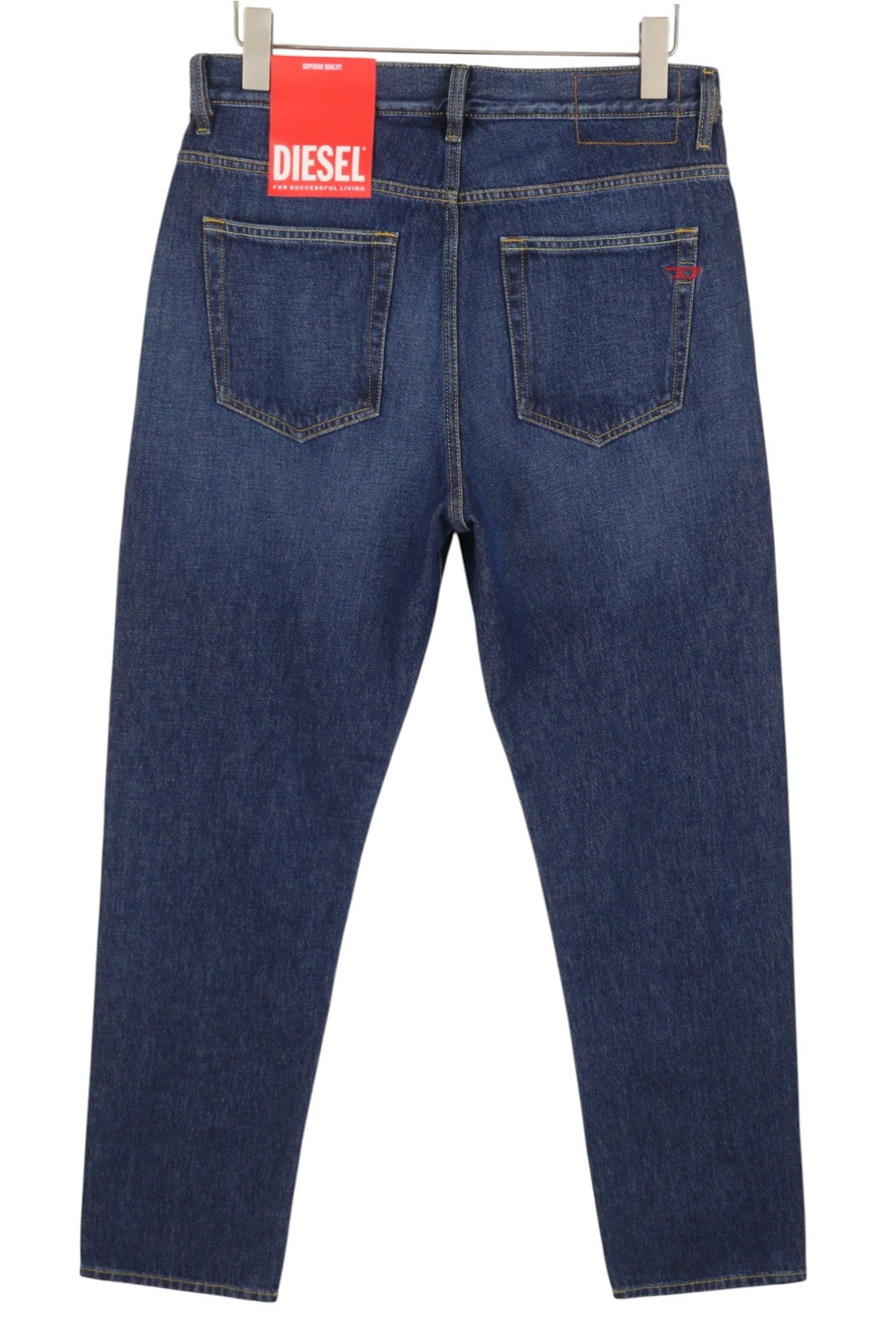 DIESEL 2020 D-Viker 09C03 Men Jeans W33/L34 Blue Faded Regular Straight RRP160