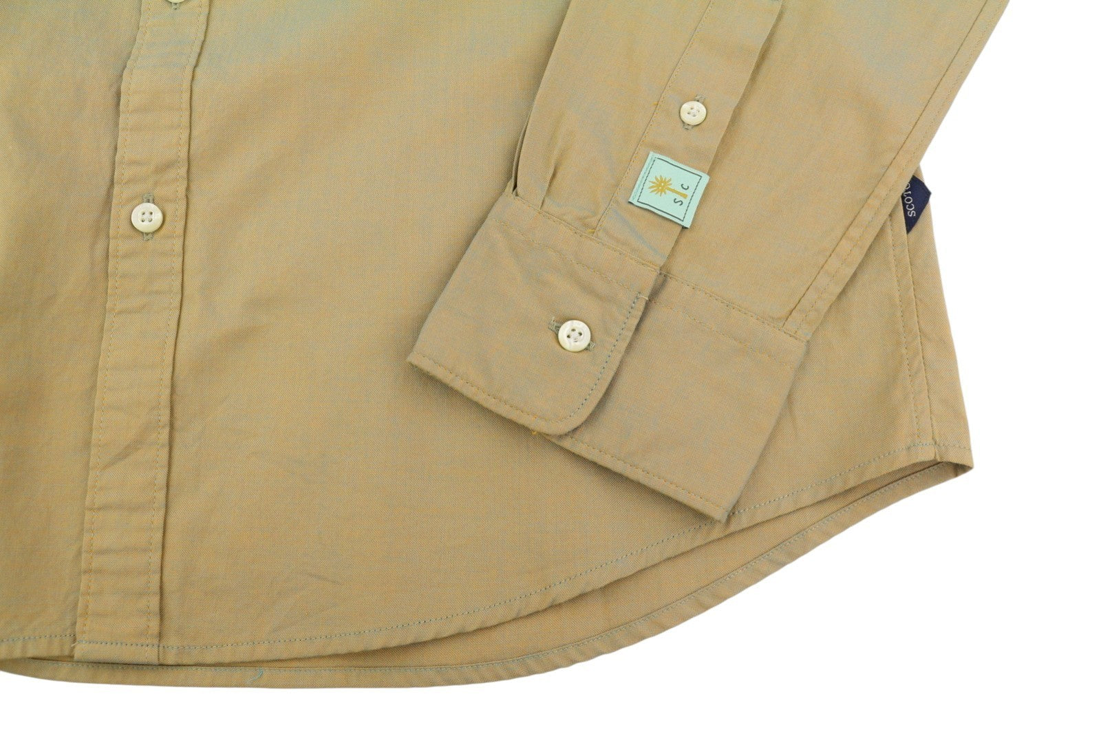 SCOTCH & SODA Men's Shirt M Brown Holographic Button-Up Casual