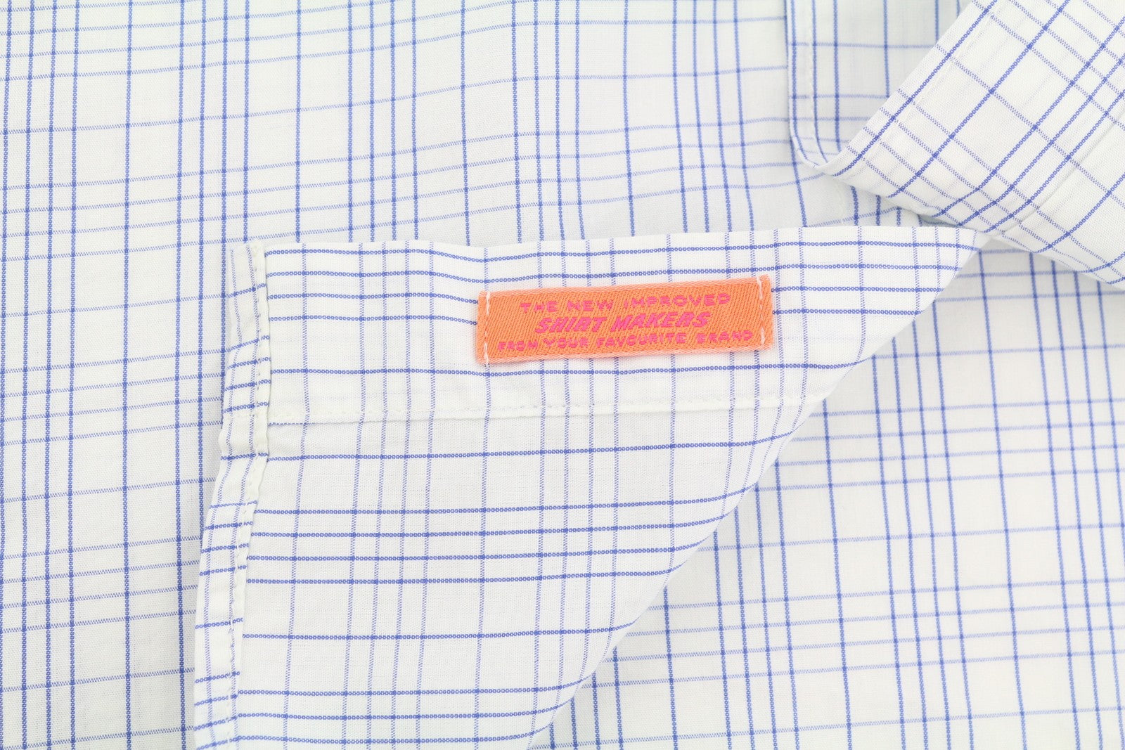 SCOTCH & SODA Men's Shirt S White Plaid Cotton Button-Up Pocket Spread