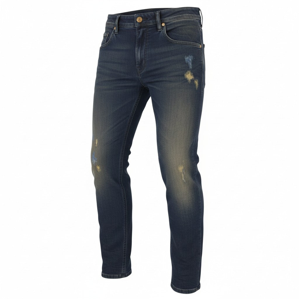 DIESEL Krooley-X-T 0870Z Men's Jeans W28 Blue Embroidered Faded Slim Jogg