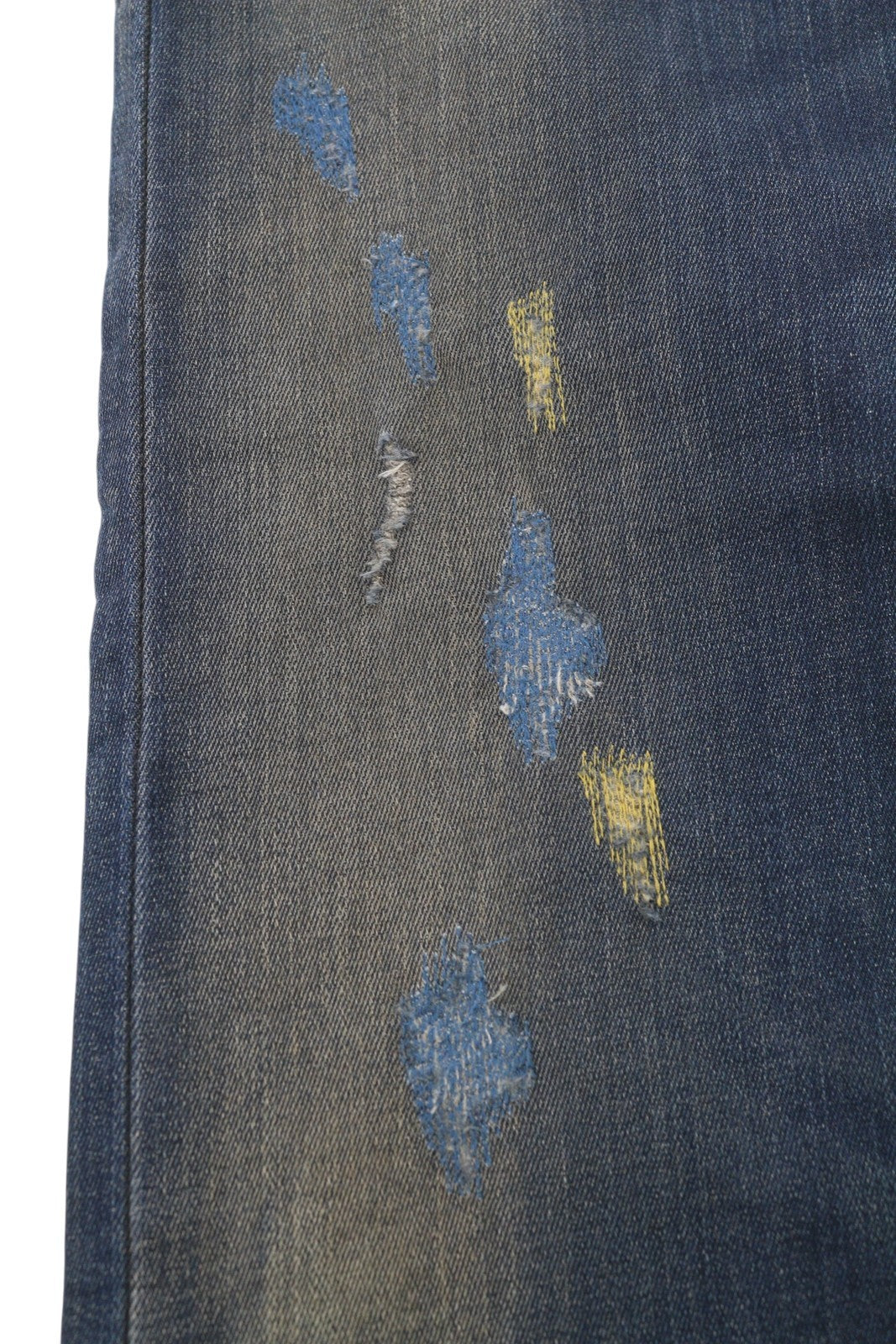 DIESEL Krooley-X-T 0870Z Men's Jeans W28 Blue Embroidered Faded Slim Jogg