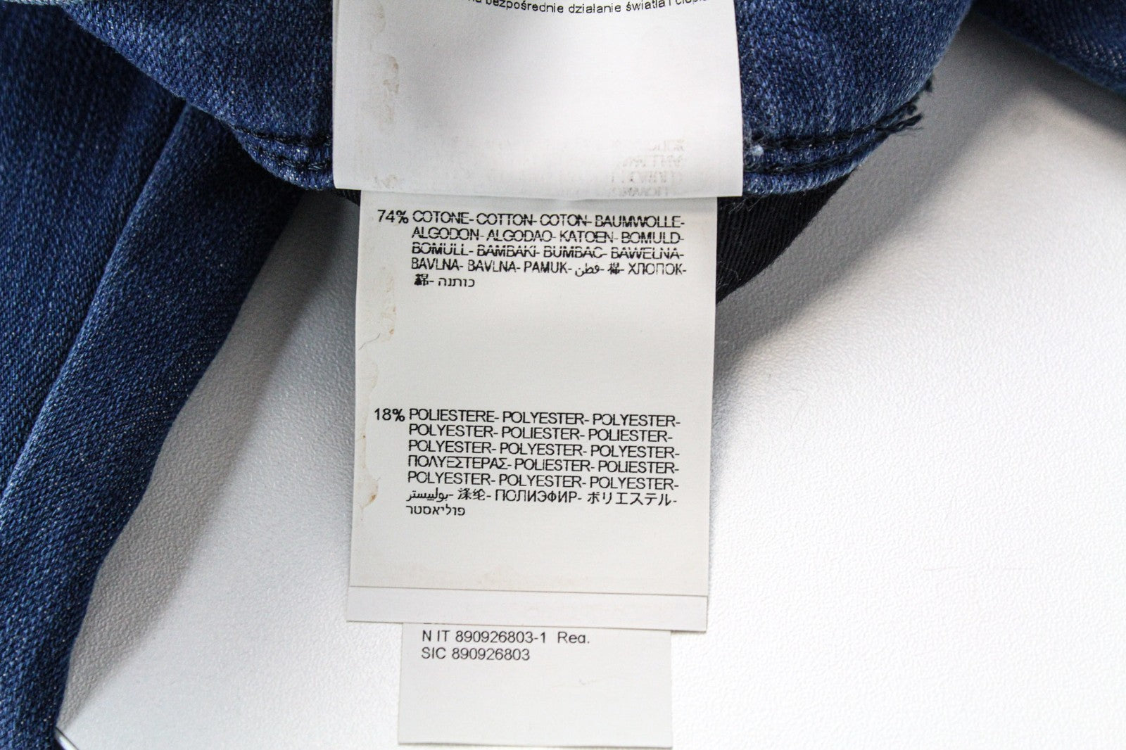 REPLAY Anbass Men Jeans W29/L34 Blue Slim Hyperflex Bi-Stretch Twill Zipped