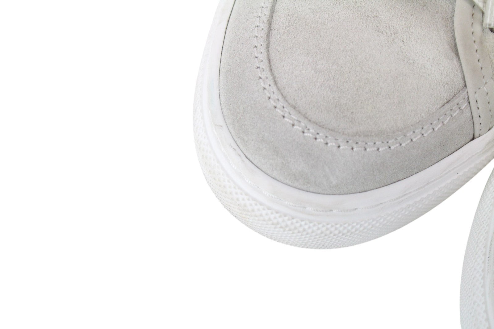 SUITSUPPLY Men Sneakers EU41 Grey Calf Leather Suede Low-Top Trainers Classic
