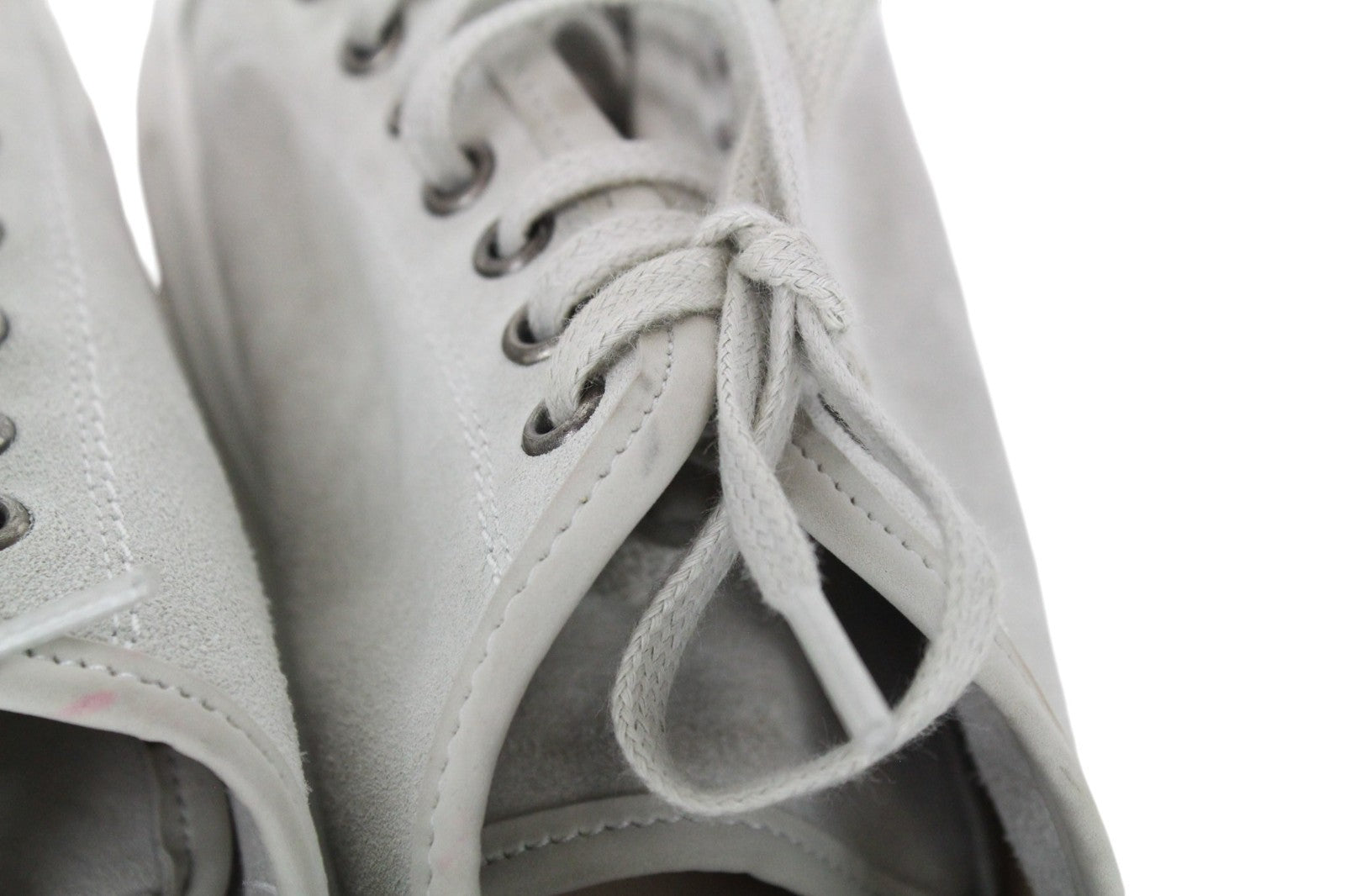 SUITSUPPLY Men Sneakers EU41 Grey Calf Leather Suede Low-Top Trainers Classic