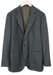 SUITSUPPLY La Spalla Men Blazer UK50R Green Pure Wool Single-Breasted Lined