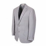 SUITSUPPLY Havana Men Blazer UK46S Purple Slim Wool Silk Linen Patterned