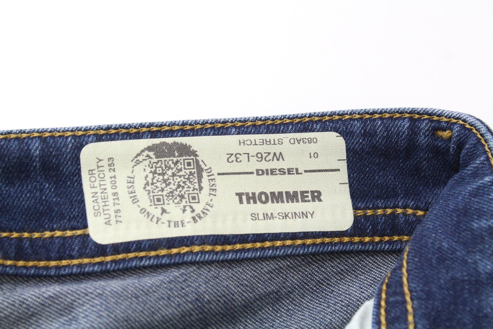 DIESEL Thommer 083AD Men Jeans W26/L32 Boys Slim Skinny Blue Cotton Stretch