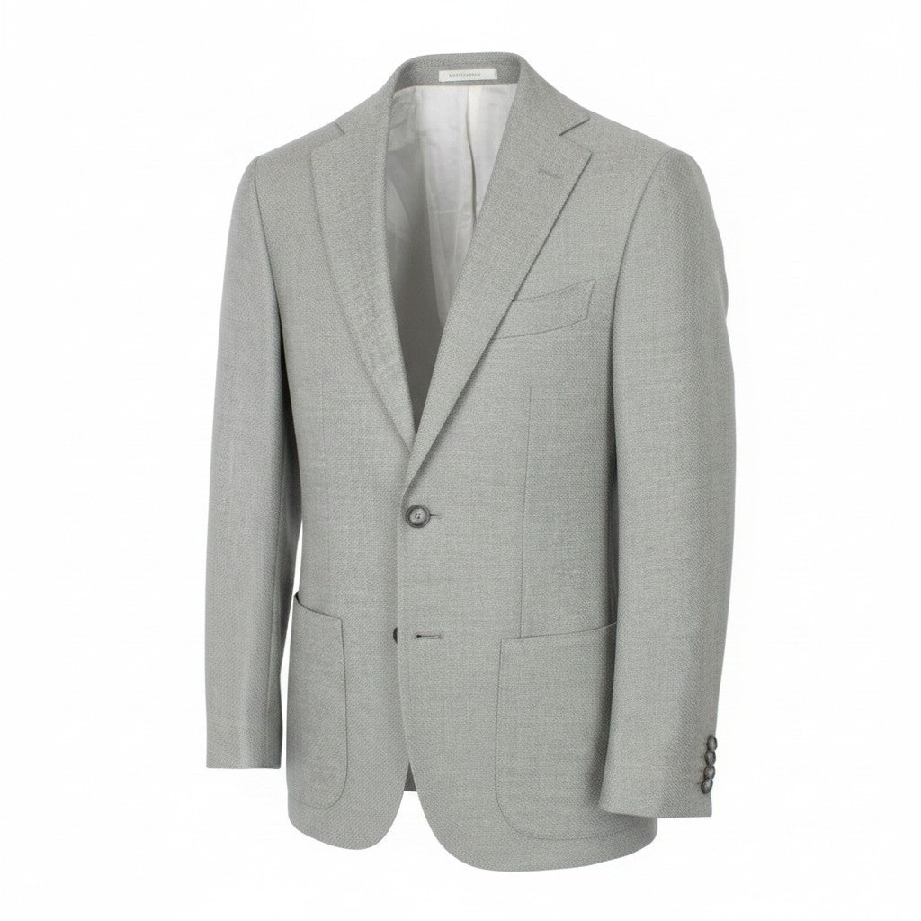 SUITSUPPLY Havana Men Blazer UK32R Green Wool Silk Linen Cashmere Slim Fit