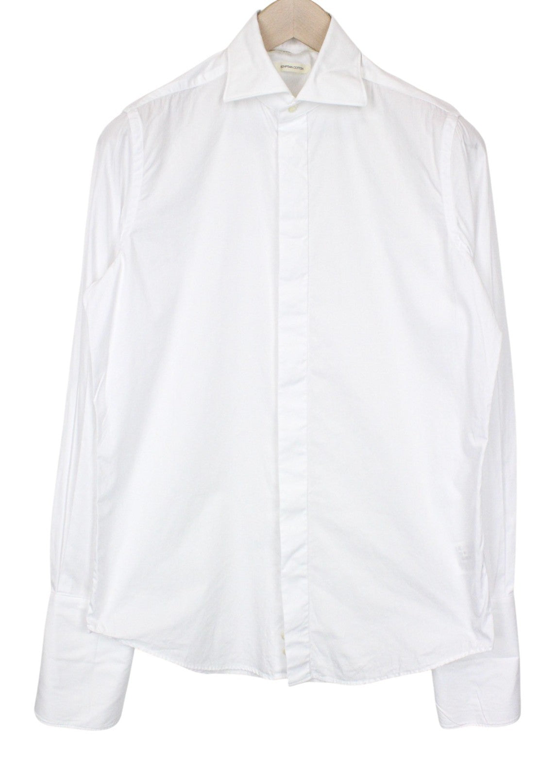 SUITSUPPLY Men Shirt 37/14 1/2 Slim White Pure Cotton Cutaway Collar Formal
