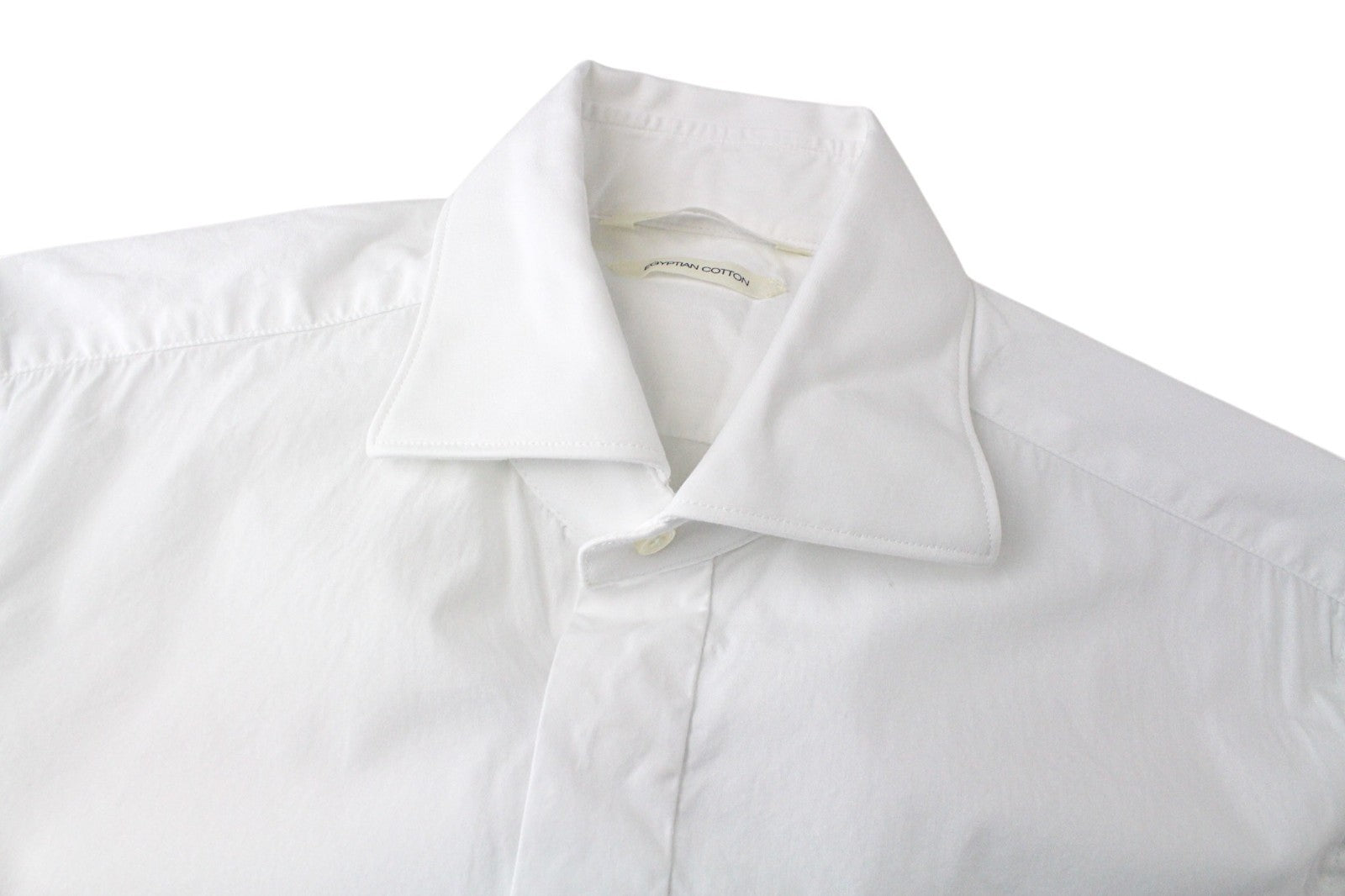 SUITSUPPLY Men Shirt 37/14 1/2 Slim White Pure Cotton Cutaway Collar Formal