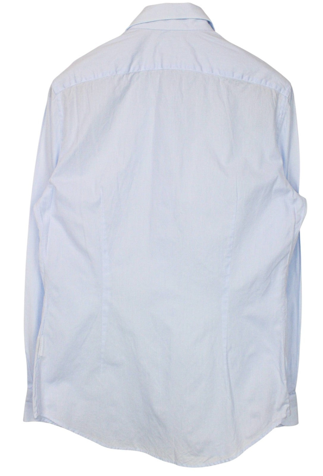 SUITSUPPLY Men Shirt 42/16 1/2 Extra Slim Fit Twill Blue Pure Cotton Cutaway