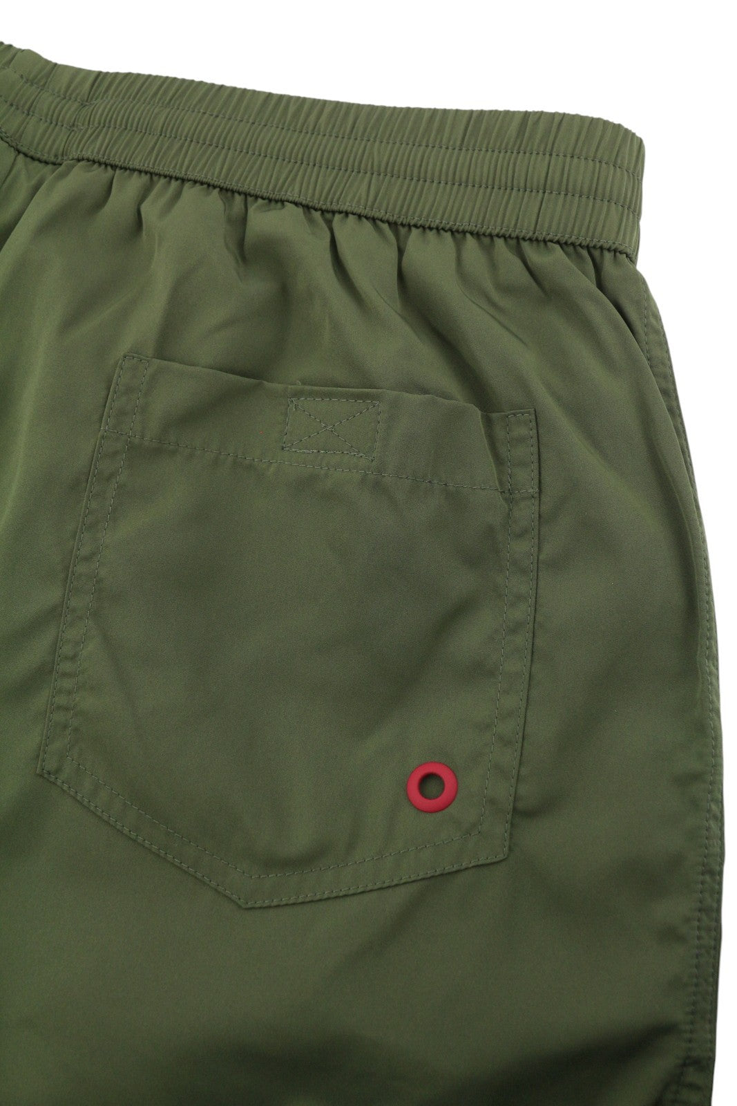 DIESEL BMBX-Mike-Patch Men Swimwear 2XL Khaki Green Mesh Inside Drawstring Waist
