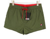 DIESEL BMBX-Mike-Patch Men Swimwear L Khaki Green Mesh Inside Drawstring Waist