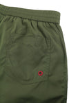 DIESEL BMBX-Mike-Patch Men Swimwear L Khaki Green Mesh Inside Drawstring Waist