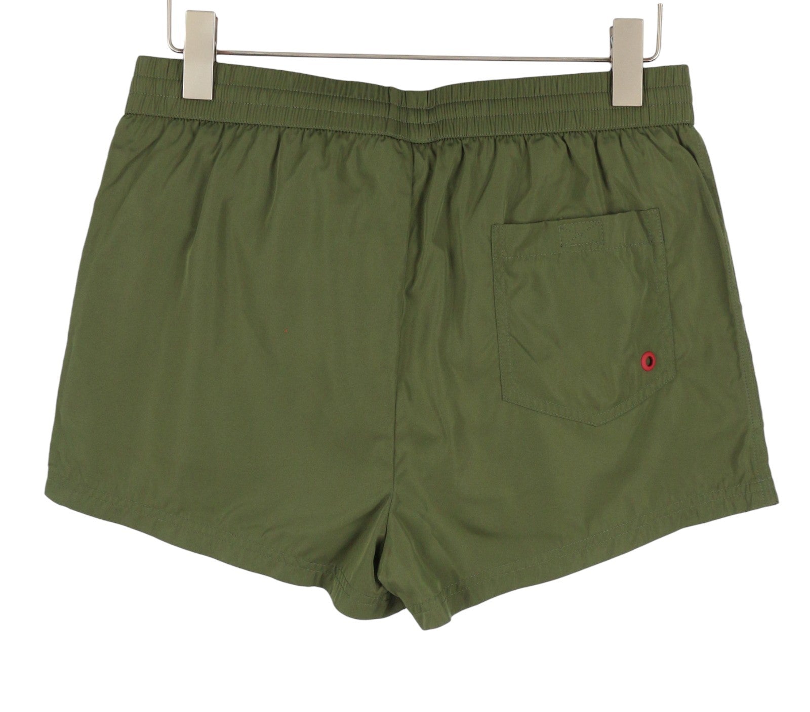 DIESEL BMBX-Mike-Patch Men Swimwear M Khaki Green Mesh Inside Drawstring Waist