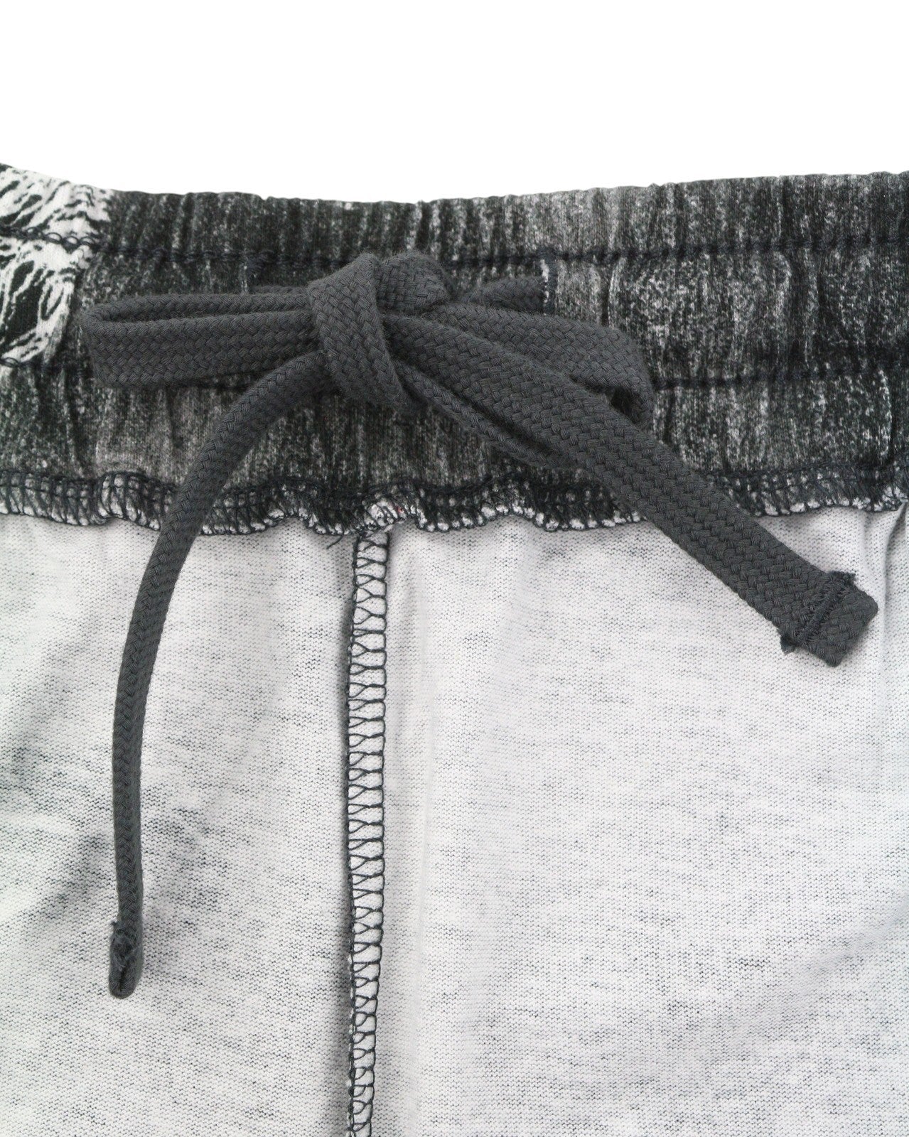 DIESEL P-Ston Men Shorts 2XL Grey Jersey Distress Effect Elastic Waist RRP225