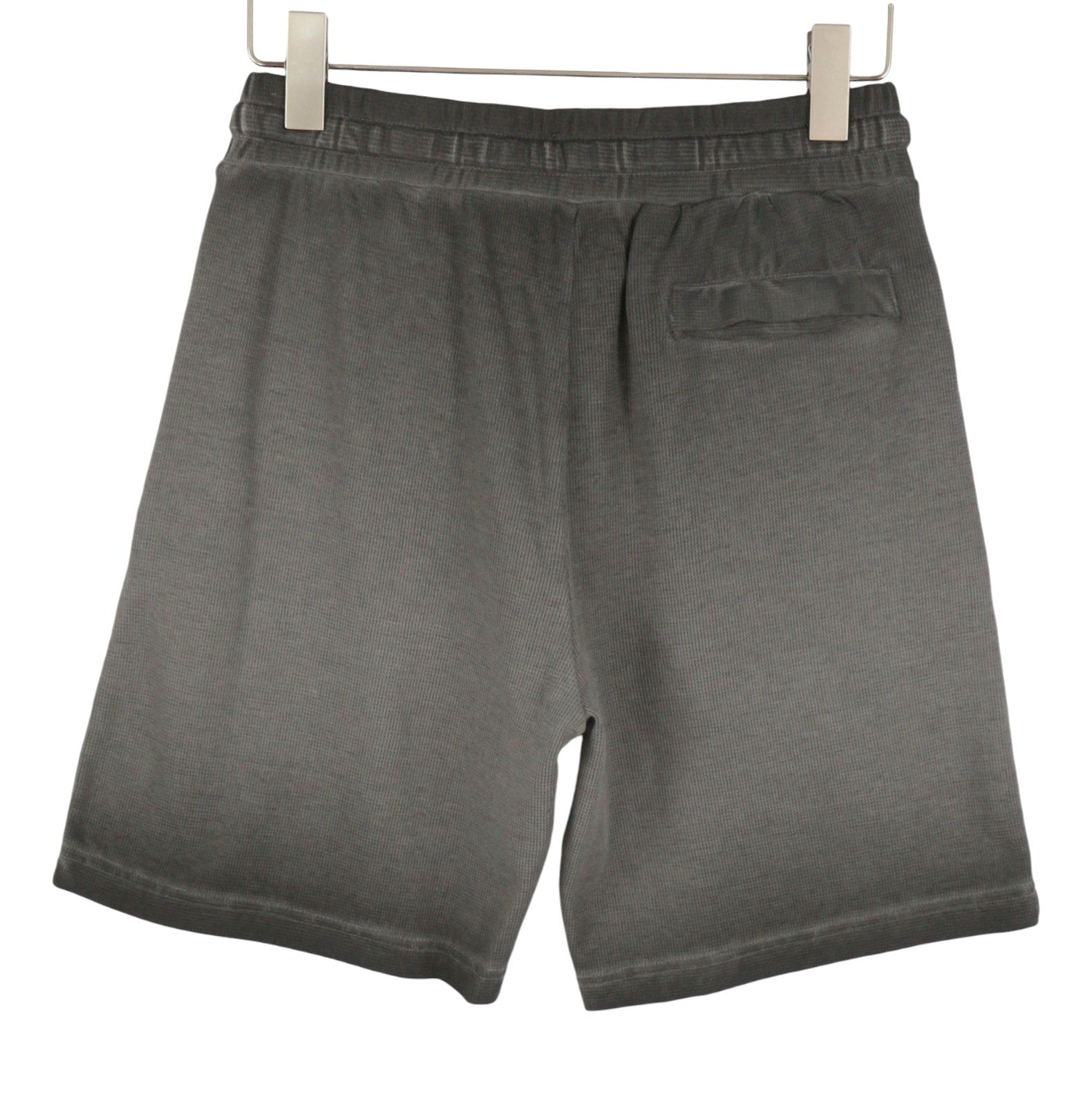 DIESEL P-Stalt-Waf Men Shorts L Grey Faded Look Pique Waffle Knit Cotton
