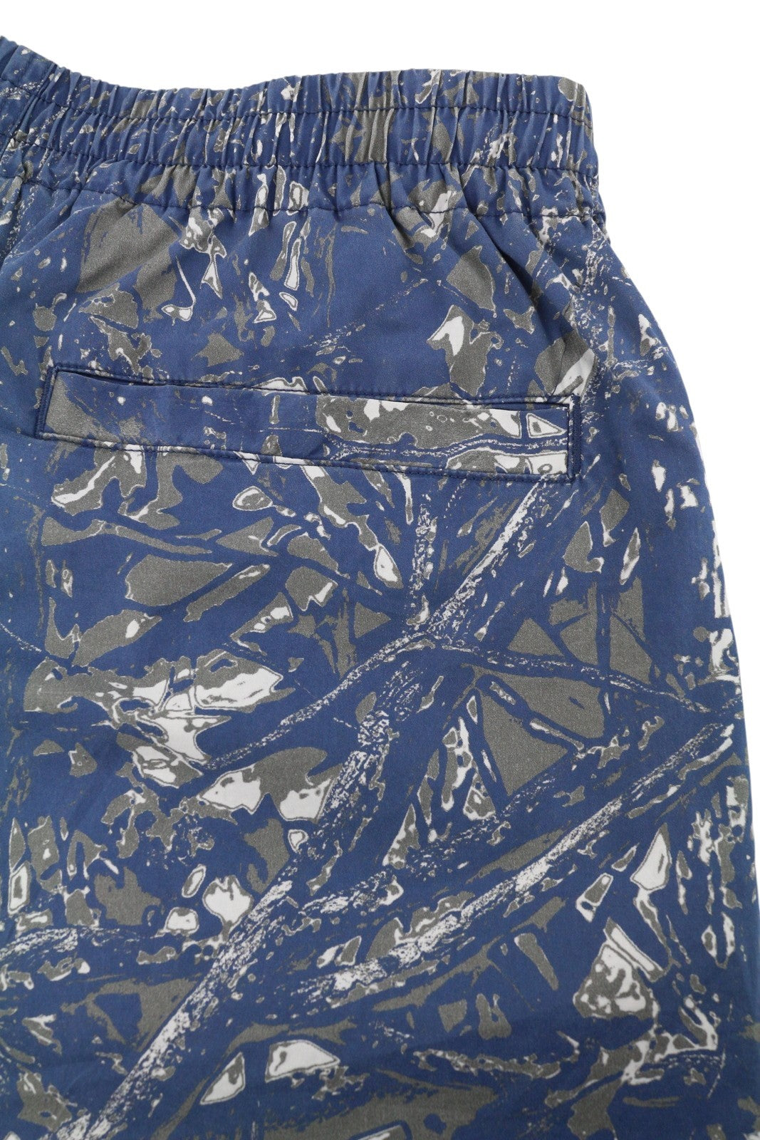 DIESEL P-Opwik-C Men Shorts L Blue All-Over Graphic Print Straight RRP195