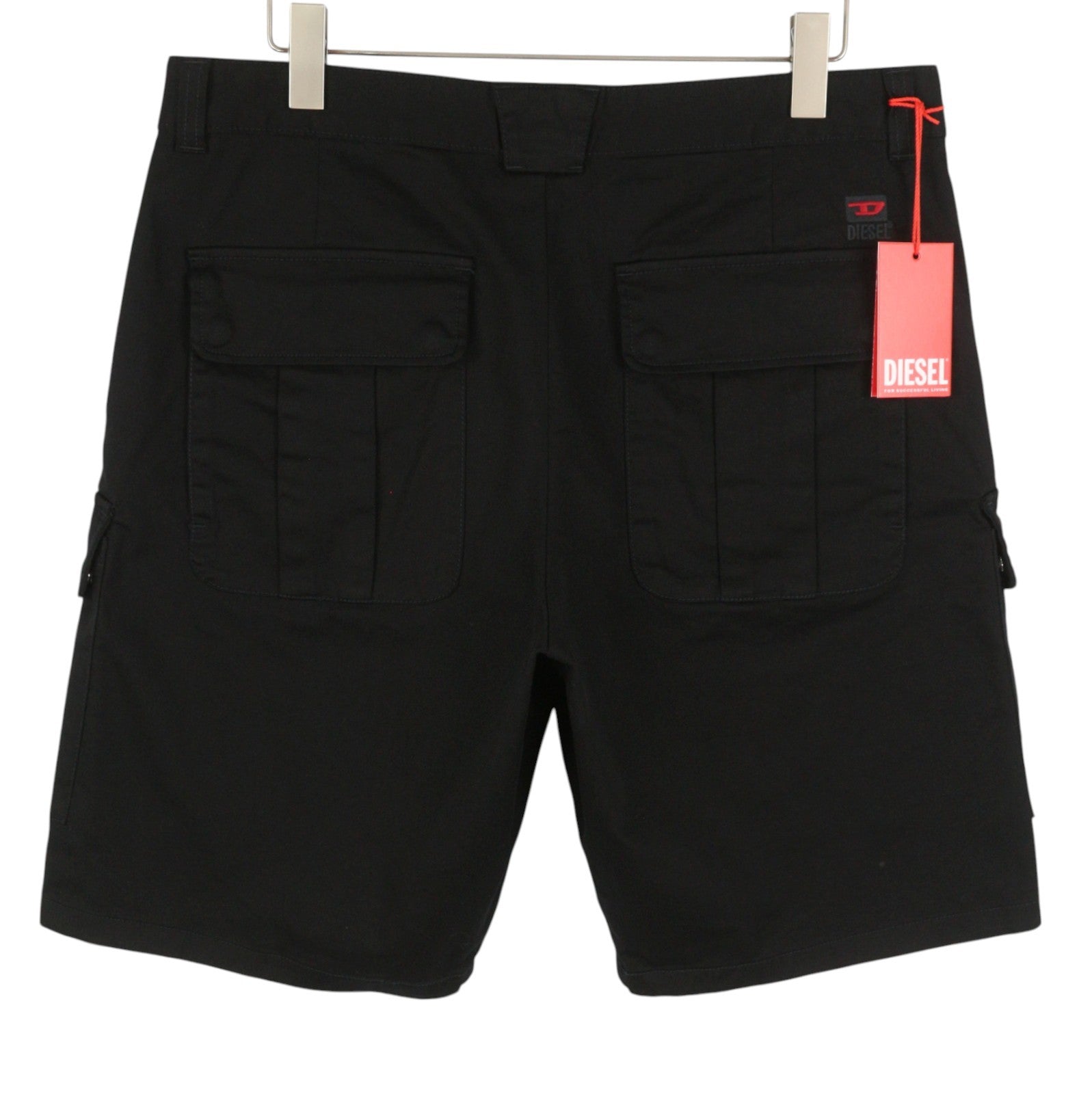 DIESEL P-Argy-Short-Out Men Shorts 52 W37 Black Zip Fly Cargo RRP175
