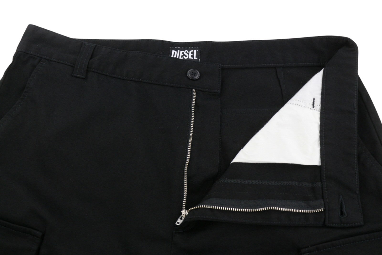DIESEL P-Argy-Short-Out Men Shorts 52 W37 Black Zip Fly Cargo RRP175