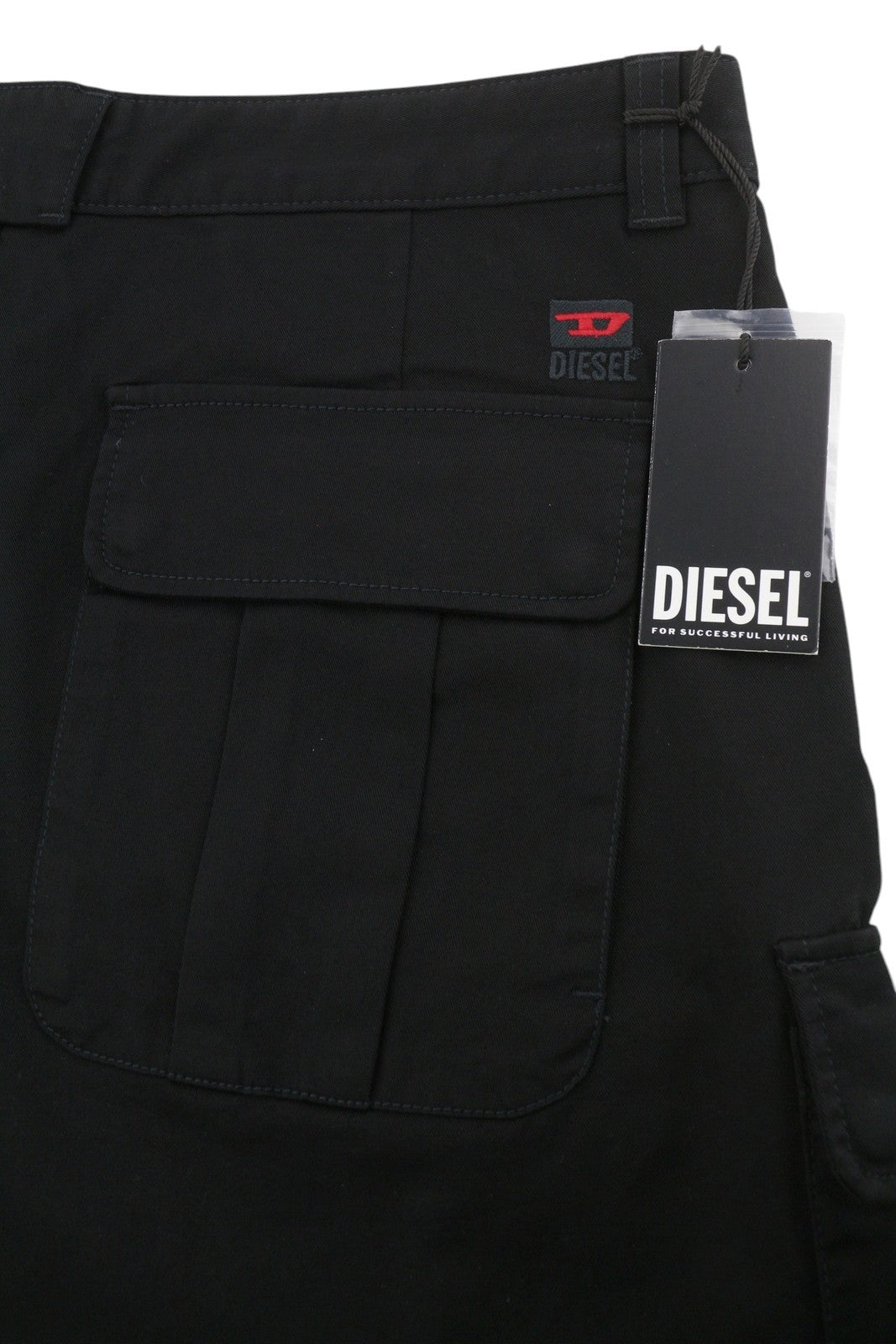 DIESEL P-Argy-Short-Out Men Shorts 54 W39 Black Zip Fly Cargo RRP175
