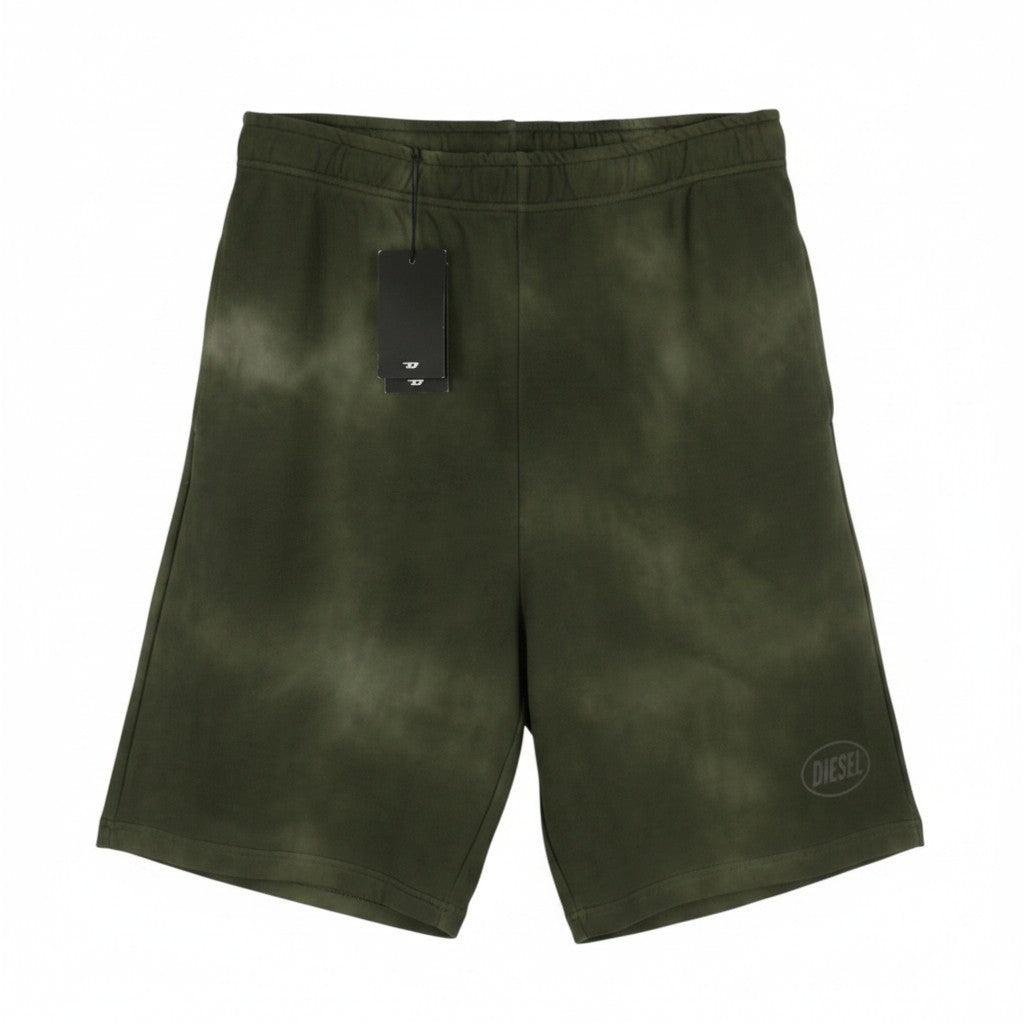 DIESEL P-Marky-Sho-G2 Men Shorts XL Green Faded Elastic Waistband RRP125