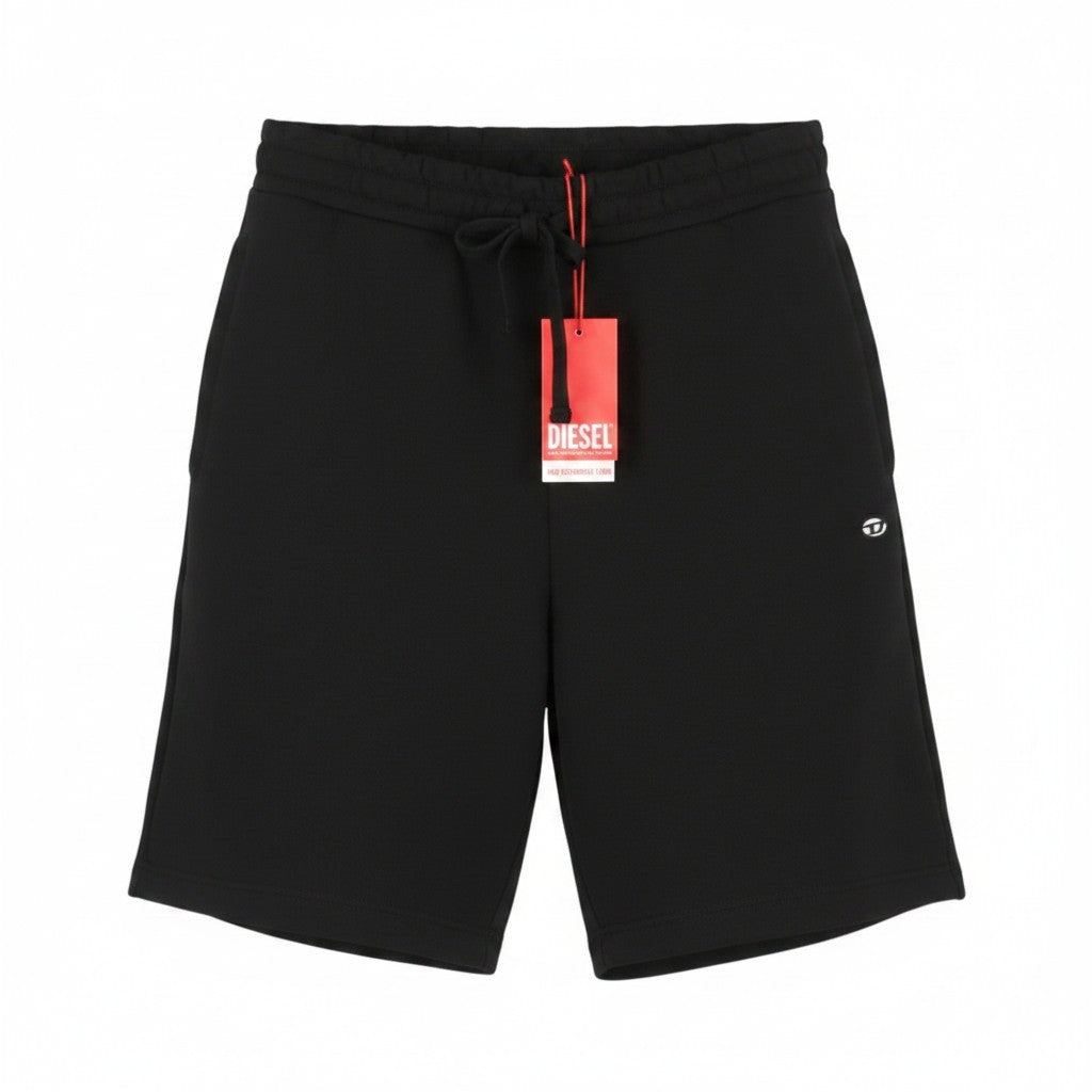 DIESEL P-Crown-Doval-PJ Men Shorts M Black Loose Fit Elastic Waistband RRP125