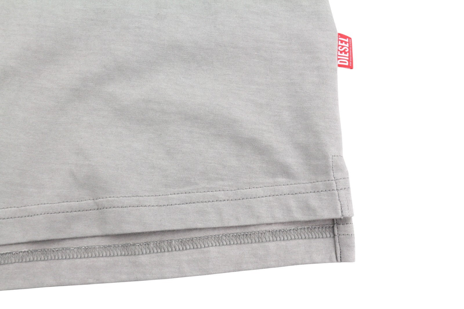 DIESEL T-Boxt-Slits-R8 Men T-Shirt L Grey Patches Oversized Short Sleeve RRP175