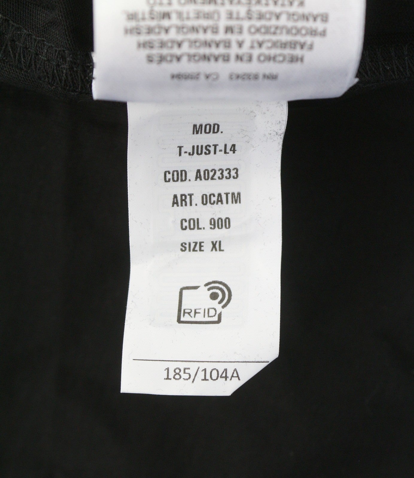 DIESEL T-Just-L4 Men T-Shirt XL Black Crew Neck Cotton Pull On Short Sleeve